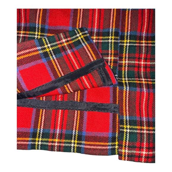 Vintage 70's handmade Red Plaid Tartan high waisted A line skirt size 8-10 - Picture 11 of 12